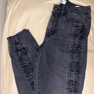 Jessica Simpson distressed high rise skinny jeans
